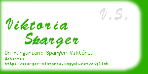 viktoria sparger business card